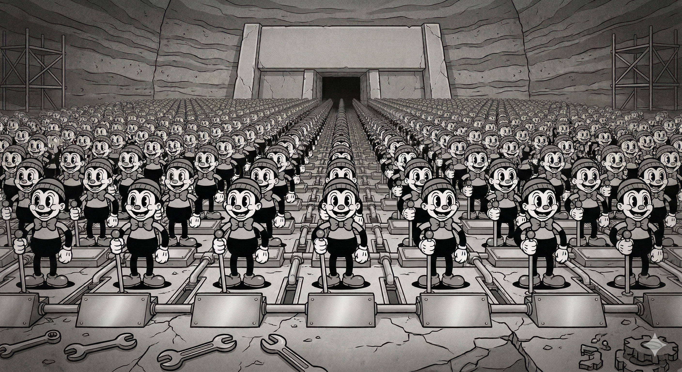 Gemini illustration of army of kiddies